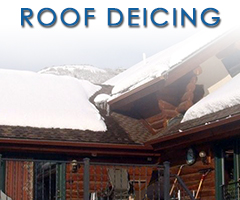Roof deicing system heating roof edges
